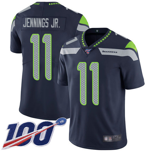 Seattle Seahawks Limited Navy Blue Men Gary Jennings Jr. Home Jersey NFL Football 11 100th Season Vapor Untouchable